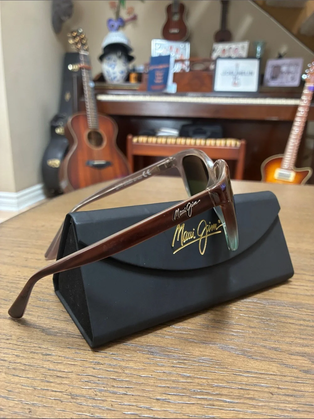 Maui Jim Brown Frame Blue Mirrored Polarized Sunglasses
